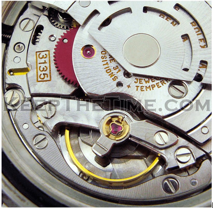 Automatic watch movement clone caliber close-up