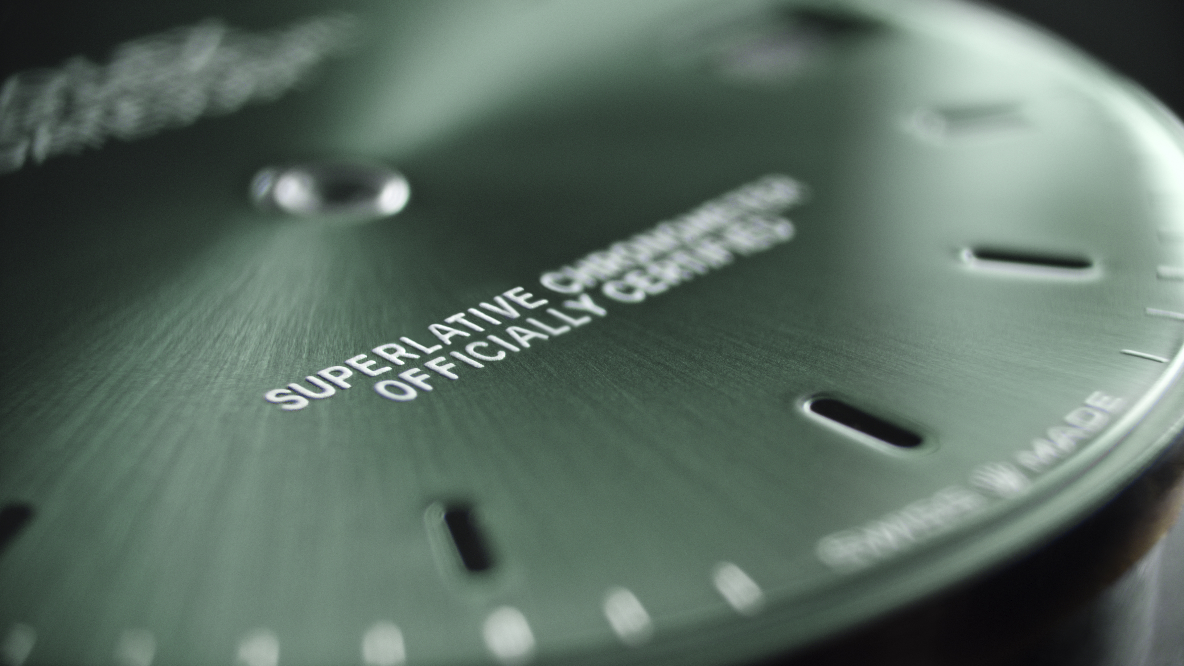 Luxury watch dial sunburst finishing macro