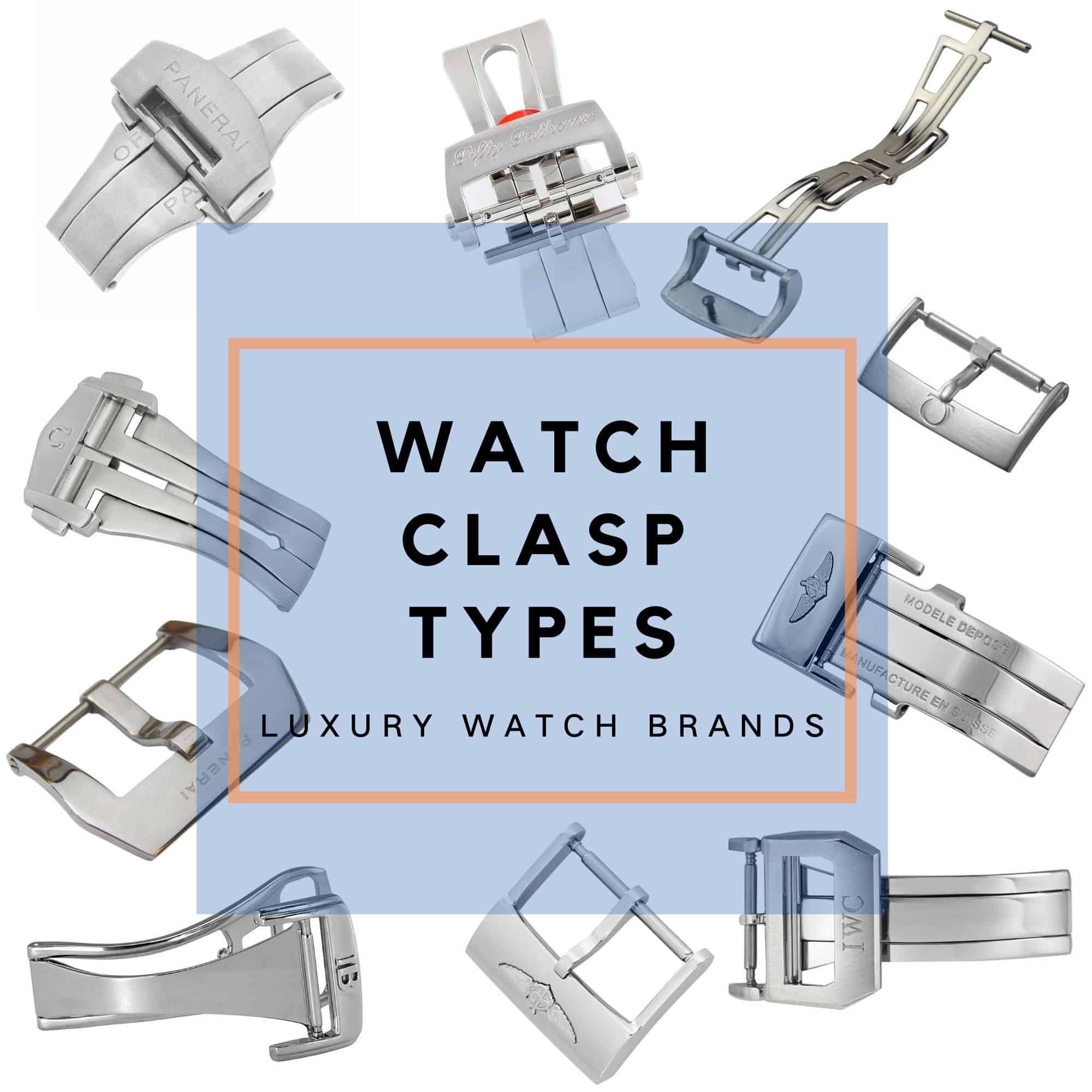 Watch bracelet clasp mechanism detail