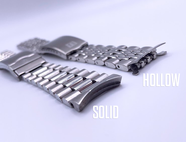 Rolex bracelet solid end links close-up