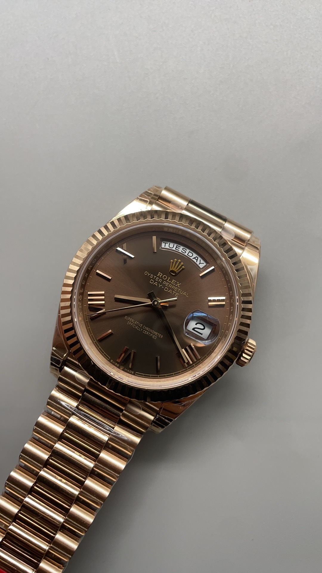 Rolex 228235-0002 Day-Date 40 Everose Chocolate Roman - Image 13