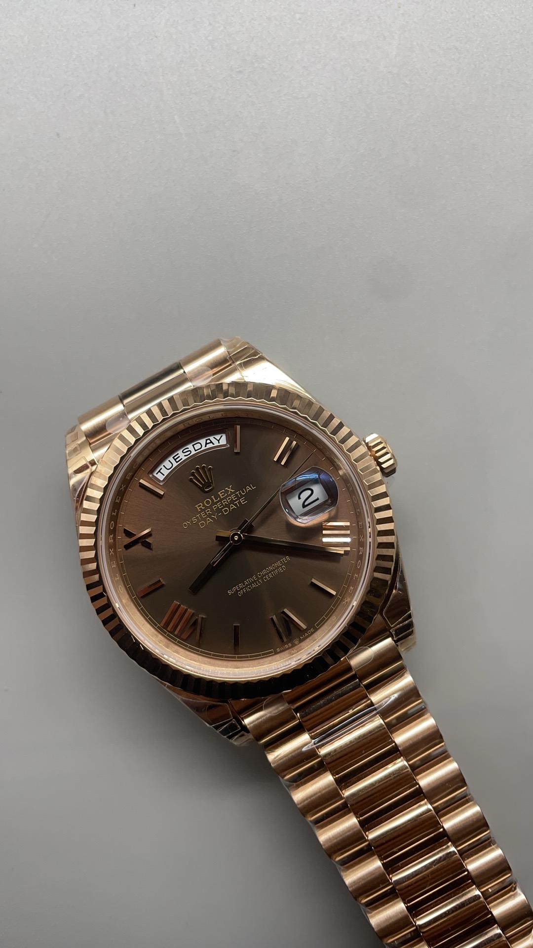Rolex 228235-0002 Day-Date 40 Everose Chocolate Roman - Image 14