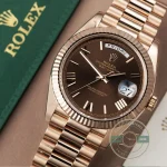 Rolex 228235-0002 Day-Date 40 Everose Chocolate Roman - Thumbnail Image 6