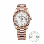 Rolex 228235-0032 Day-Date 40 Everose White Roman