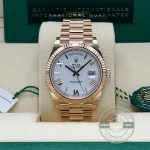 Rolex 228235-0032 Day-Date 40 Everose White Roman - Thumbnail Image 10