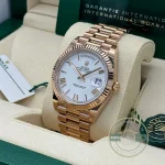 Rolex 228235-0032 Day-Date 40 Everose White Roman - Thumbnail Image 8