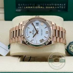 Rolex 228235-0032 Day-Date 40 Everose White Roman - Thumbnail Image 7