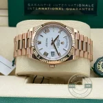 Rolex 228235-0032 Day-Date 40 Everose White Roman - Thumbnail Image 6
