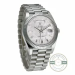 Rolex 228239-0055 Day-Date 40 White Gold Meteorite Baquette - Thumbnail Image 8