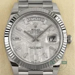 Rolex 228239-0055 Day-Date 40 White Gold Meteorite Baquette - Thumbnail Image 7