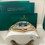 Rolex 228238-0004 Day-Date 40 Yellow Gold Black Baguette - Thumbnail Image 9