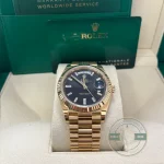 Rolex 228238-0004 Day-Date 40 Yellow Gold Black Baguette - Thumbnail Image 7