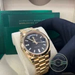 Rolex 228238-0004 Day-Date 40 Yellow Gold Black Baguette - Thumbnail Image 5
