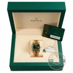Rolex 228238-0061 Day-Date 40 Yellow Gold Fluted Green Baguette - Thumbnail Image 2