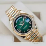 Rolex 228238-0069 Day-Date 40 Yellow Gold Fluted Green Ombré - Thumbnail Image 9