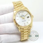 Rolex 228238-0071 Day-Date 40 Yellow Gold Fluted Mother Of Pearl Baguette - Thumbnail Image 2