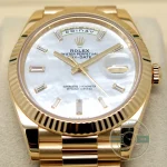 Rolex 228238-0071 Day-Date 40 Yellow Gold Fluted Mother Of Pearl Baguette - Thumbnail Image 10