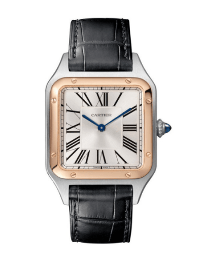 Cartier Santos Dumont Rose Gold & Silver W2SA0017 - Front view