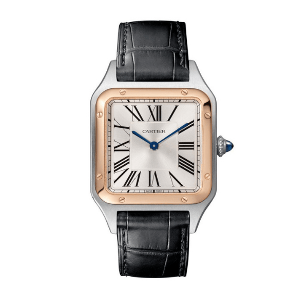 Cartier Santos Dumont Rose Gold & Silver W2SA0017 - Front view