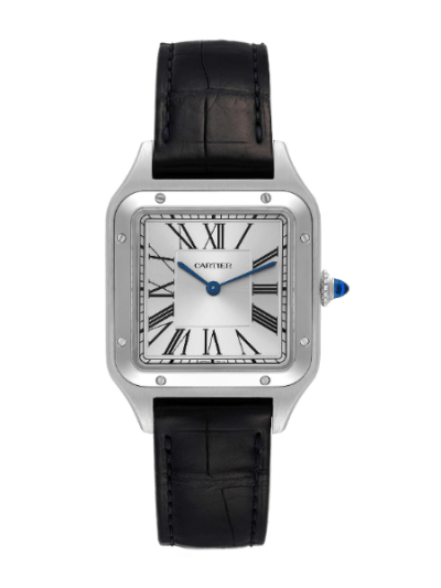 Replica Cartier Santos Dumont Silver Dial WSSA0023 - front view