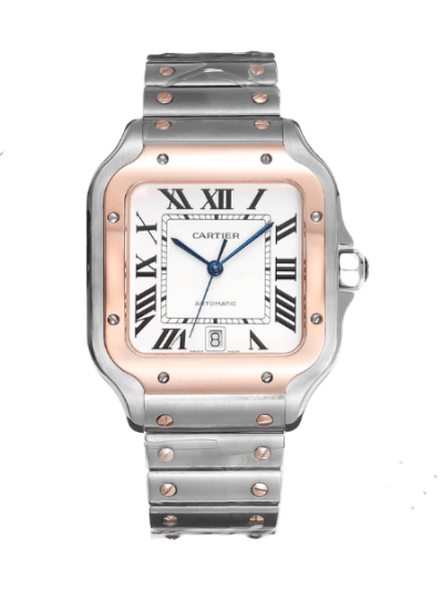Replica Cartier Santos Steel & Rose Gold 47.5mm W2SA0006