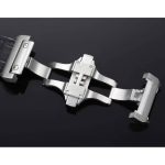 Folding clasp opened out on black, blades and tongue fully extended
