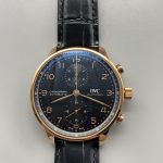 Rated to thirty metres: a dress chronograph, never a swimmer