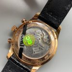Hours, minutes, small seconds, chronograph and date on one 41mm face