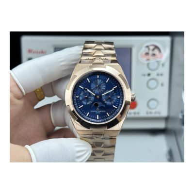 1:1 Swiss Clone Vacheron Constantin Overseas 4300V/220R-B509 Rose Gold, Blue Dial