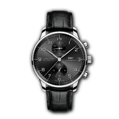IWC Portugieser Chronograph IW371609 replica with a black sunburst dial
