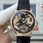 Super Clone Vacheron Constantin Traditionnelle 6040T Dragon Phoenix Tourbillon Black Dial - Premium Metiers d Art Replica