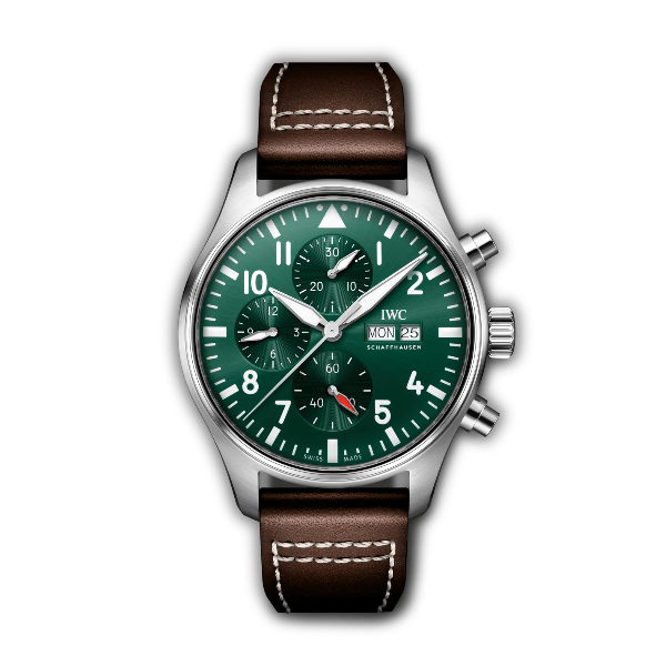 Super Clone IWC Pilot's Watch Chronograph IW378005 Green Dial - ZF Factory Replica