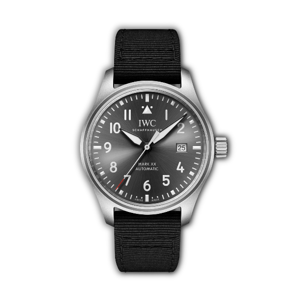 Clone IWC Mark XX IW328209 Patrouille Suisse, titanium case and slate grey dial