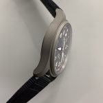 Sunray brushing running across the slate grey Patrouille Suisse clone dial
