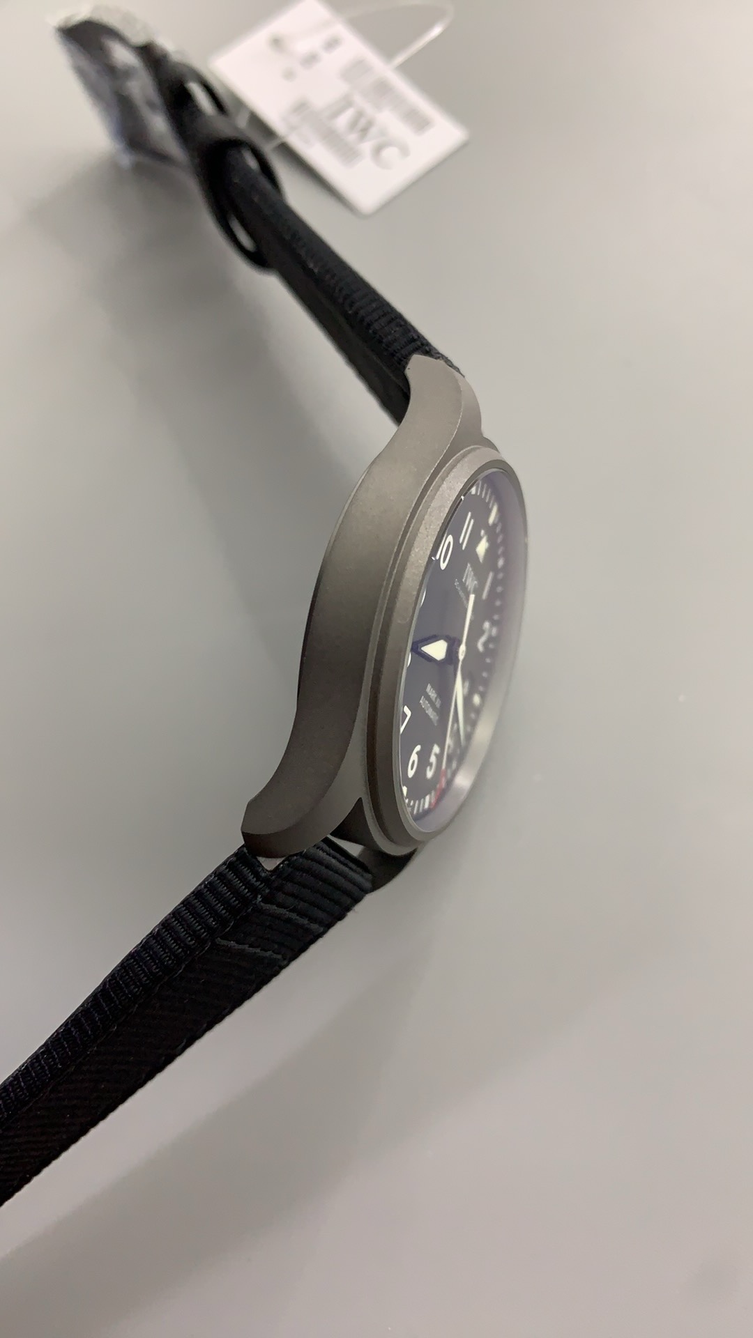 Sunray brushing running across the slate grey Patrouille Suisse clone dial