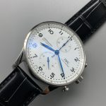 The case is 316L stainless steel at the 41mm Portugieser diameter