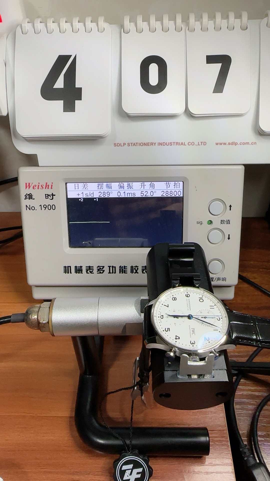 A column-wheel chronograph beating at 28,800 vibrations per hour