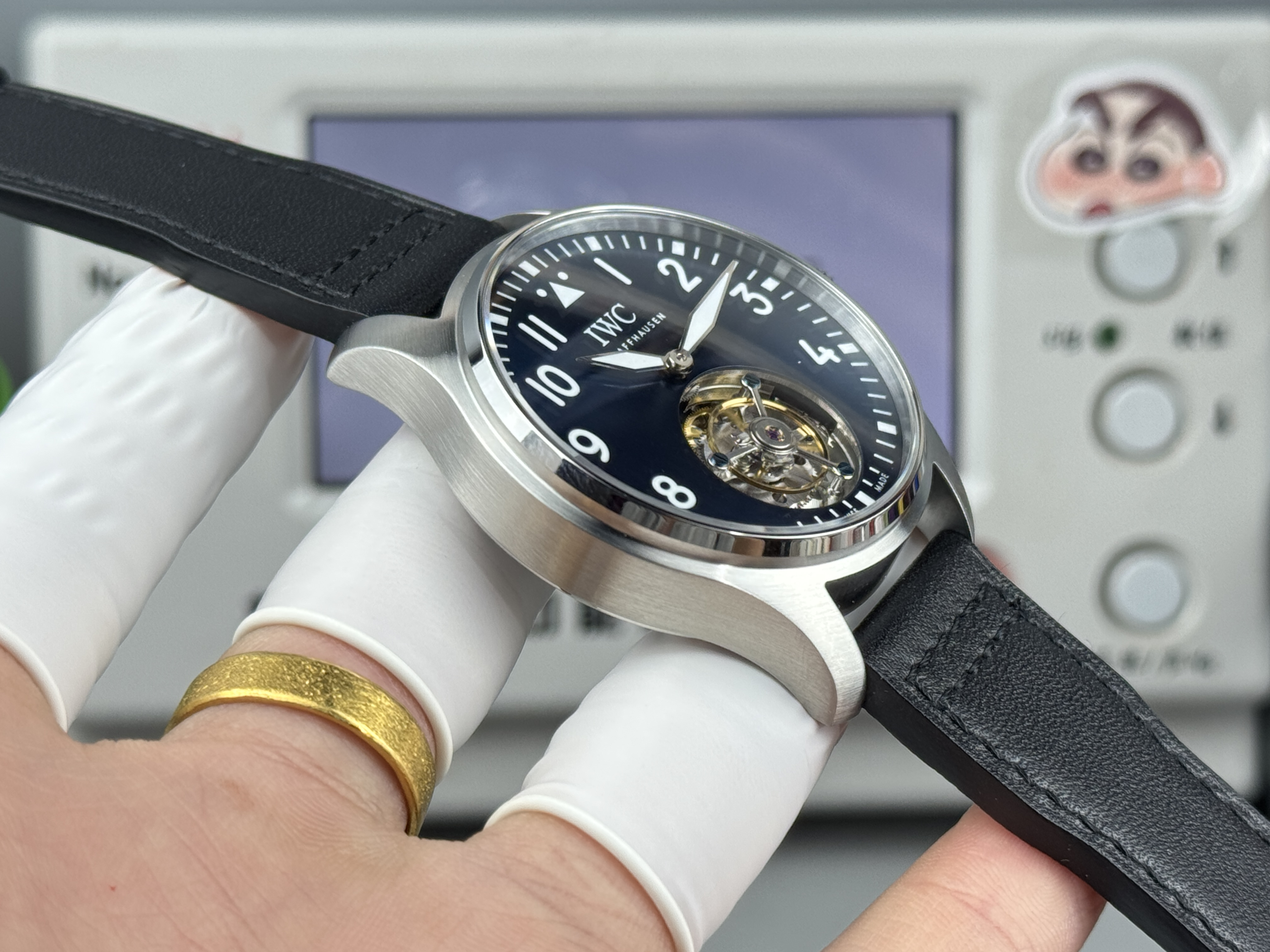 Super clone IWC Big Pilot’s Watch 43 Tourbillon "Le Petit Prince" Ref. IW329501 Platinum - Image 2