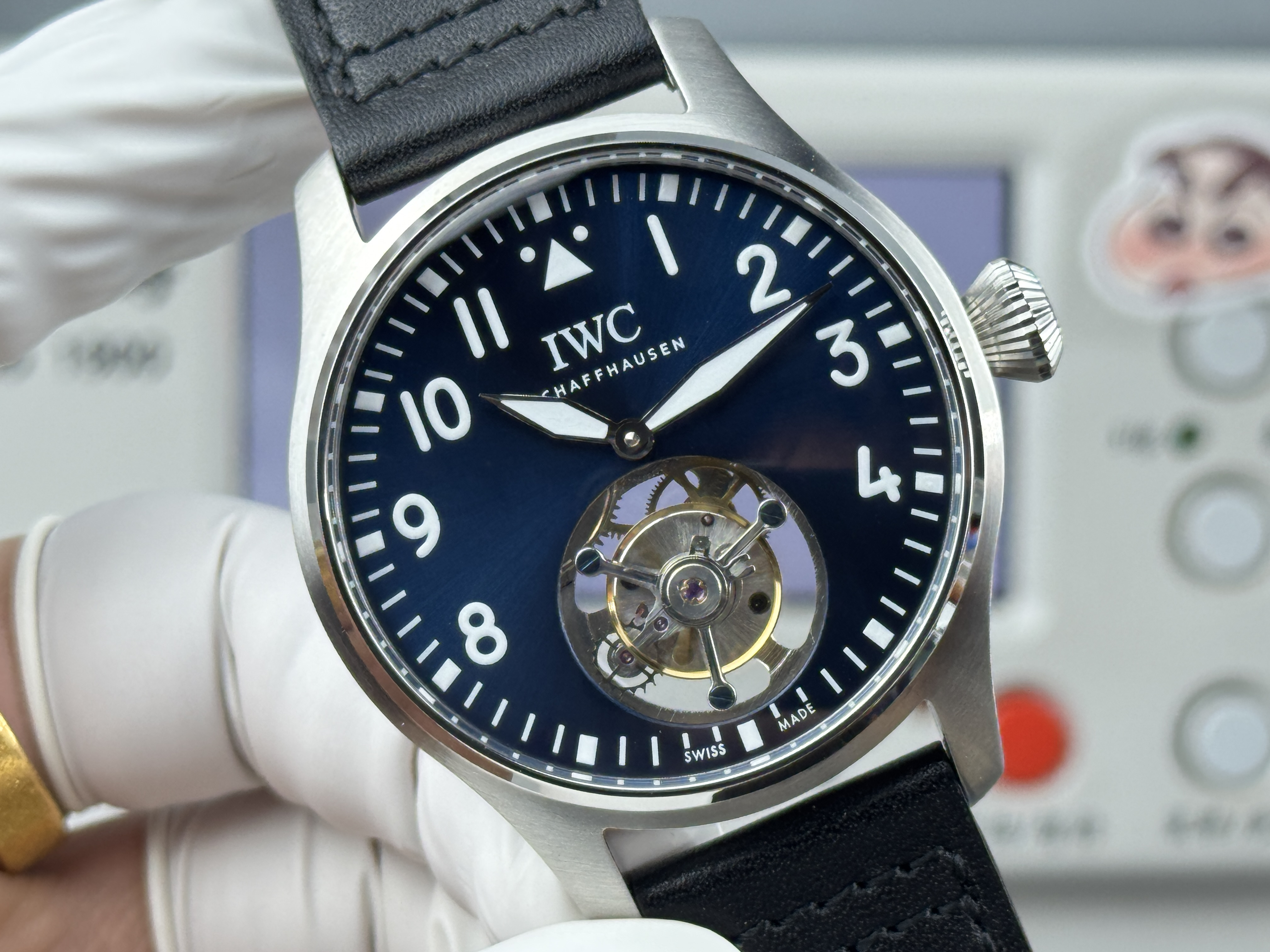 Super clone IWC Big Pilot’s Watch 43 Tourbillon "Le Petit Prince" Ref. IW329501 Platinum - Image 4