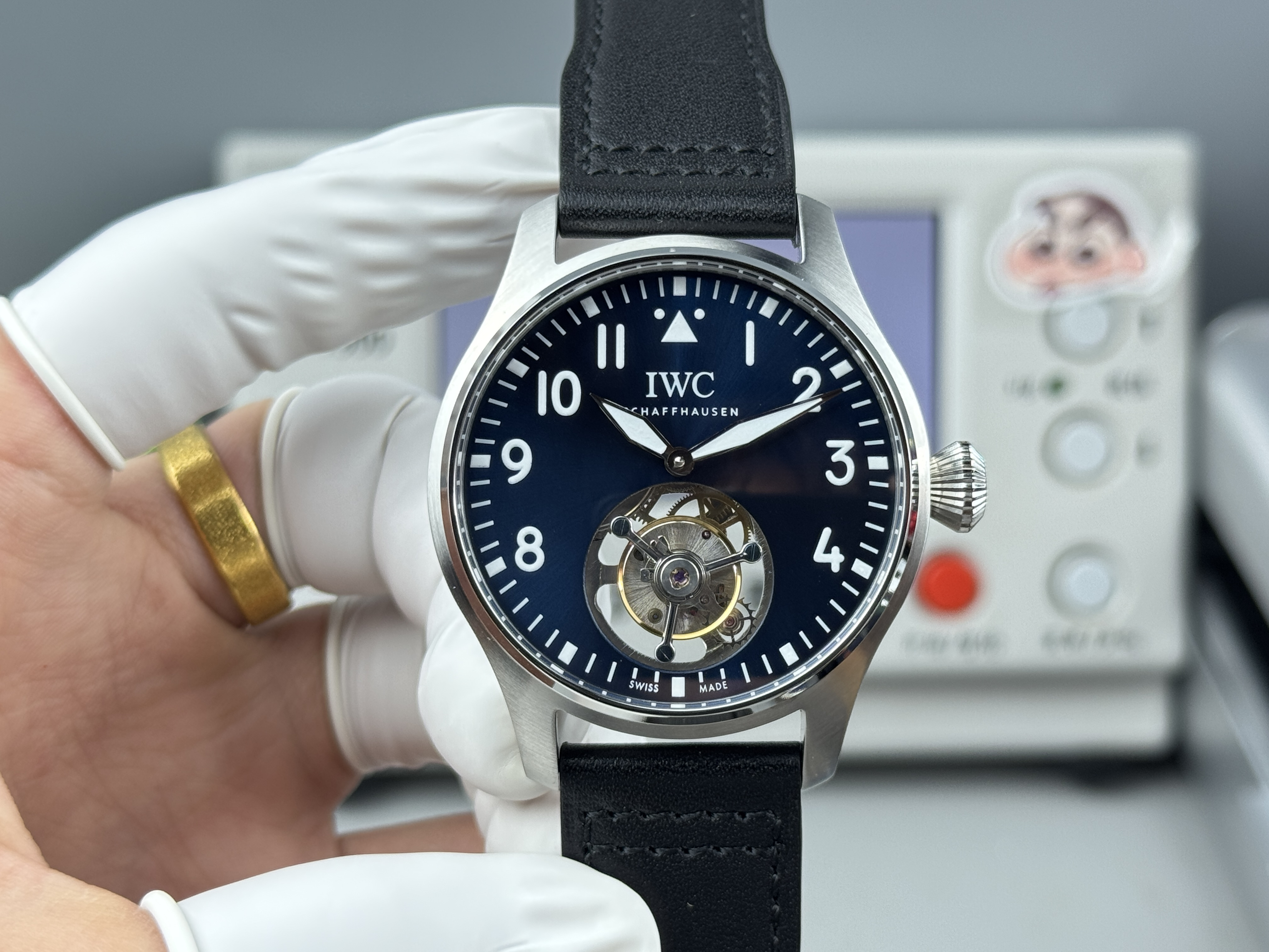 Super clone IWC Big Pilot’s Watch 43 Tourbillon "Le Petit Prince" Ref. IW329501 Platinum - Image 7