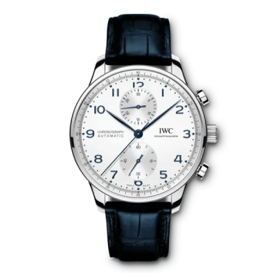 Replica IWC Portugieser Chronograph IW371605, silver sunburst dial at 41mm
