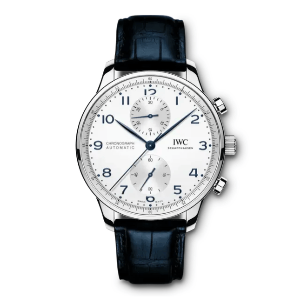 Replica IWC Portugieser Chronograph IW371605, silver sunburst dial at 41mm
