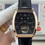 Superclone Vacheron Constantin Malte 30080 Tourbillon Regulator Black Dial Rose Gold - Premium Replica Watch