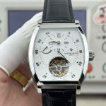 Swiss Clone Vacheron Constantin Malte 30080 Tourbillon Regulator White Silver Platinum Case - Top Quality Replica