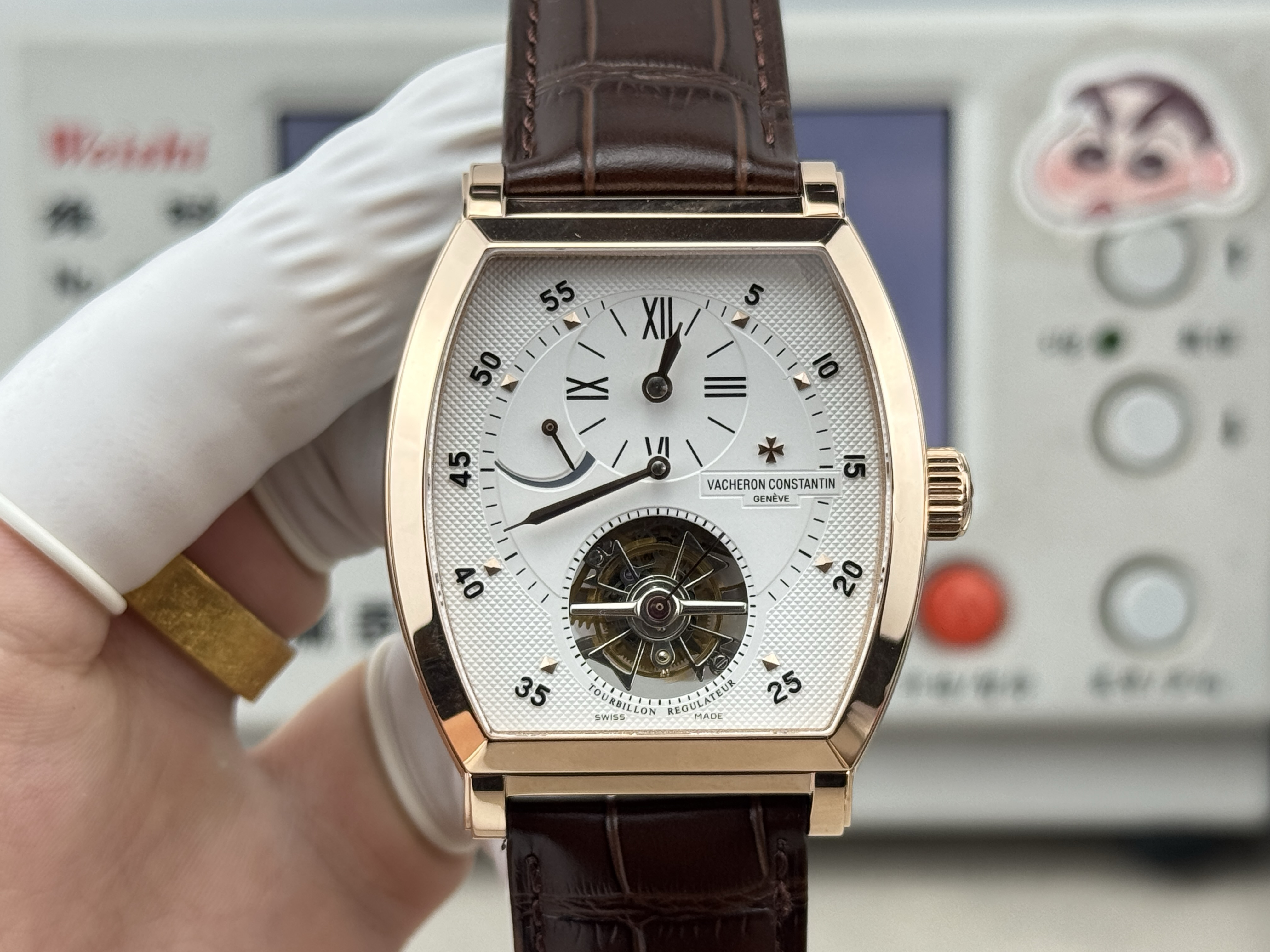Super Clone Vacheron Constantin Malte 30080 Tourbillon Regulator White Dial Rose Gold - Best Swiss Replica