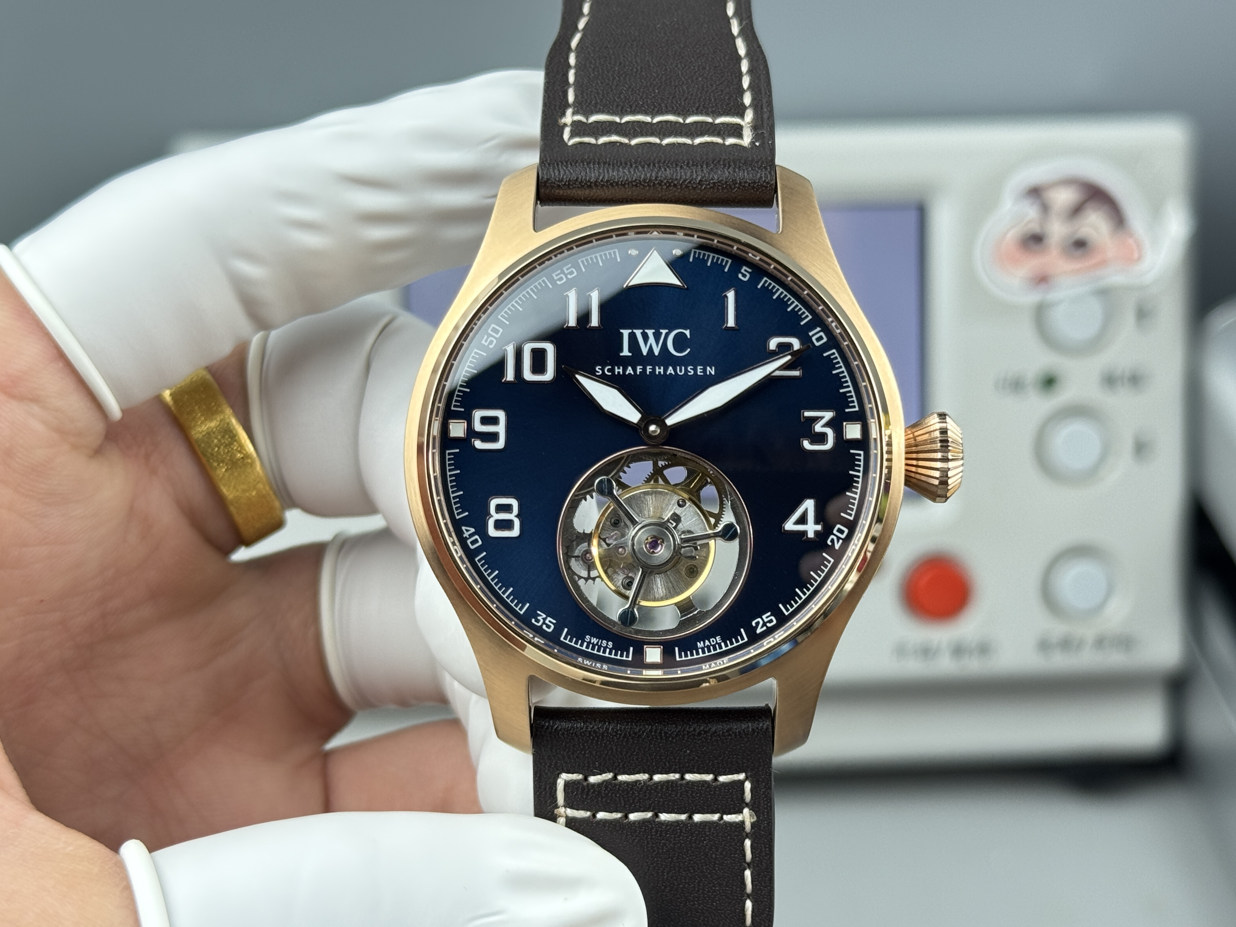 Superclone IWC Big Pilot's Watch Tourbillon Le Petit Prince 43mm Ref.IW329502 Armor Gold - Image 2