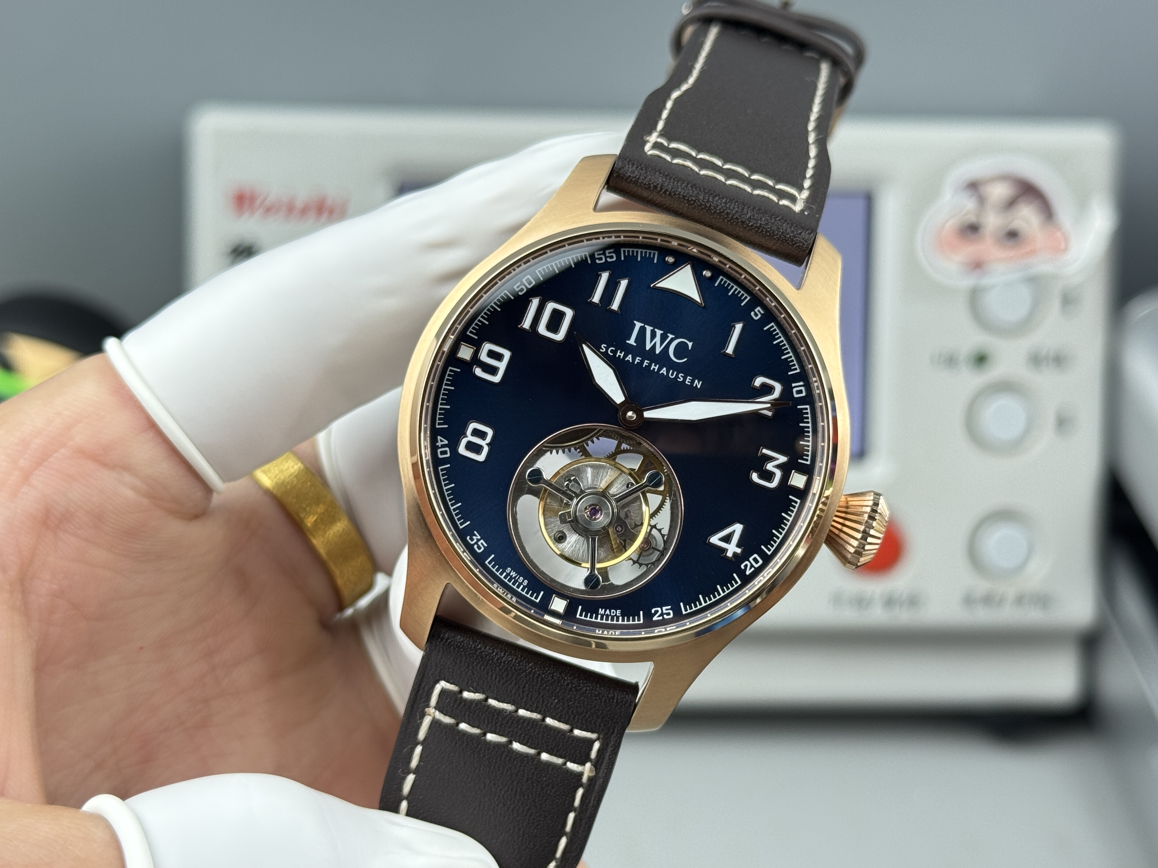 Superclone IWC Big Pilot's Watch Tourbillon Le Petit Prince 43mm Ref.IW329502 Armor Gold - Image 4