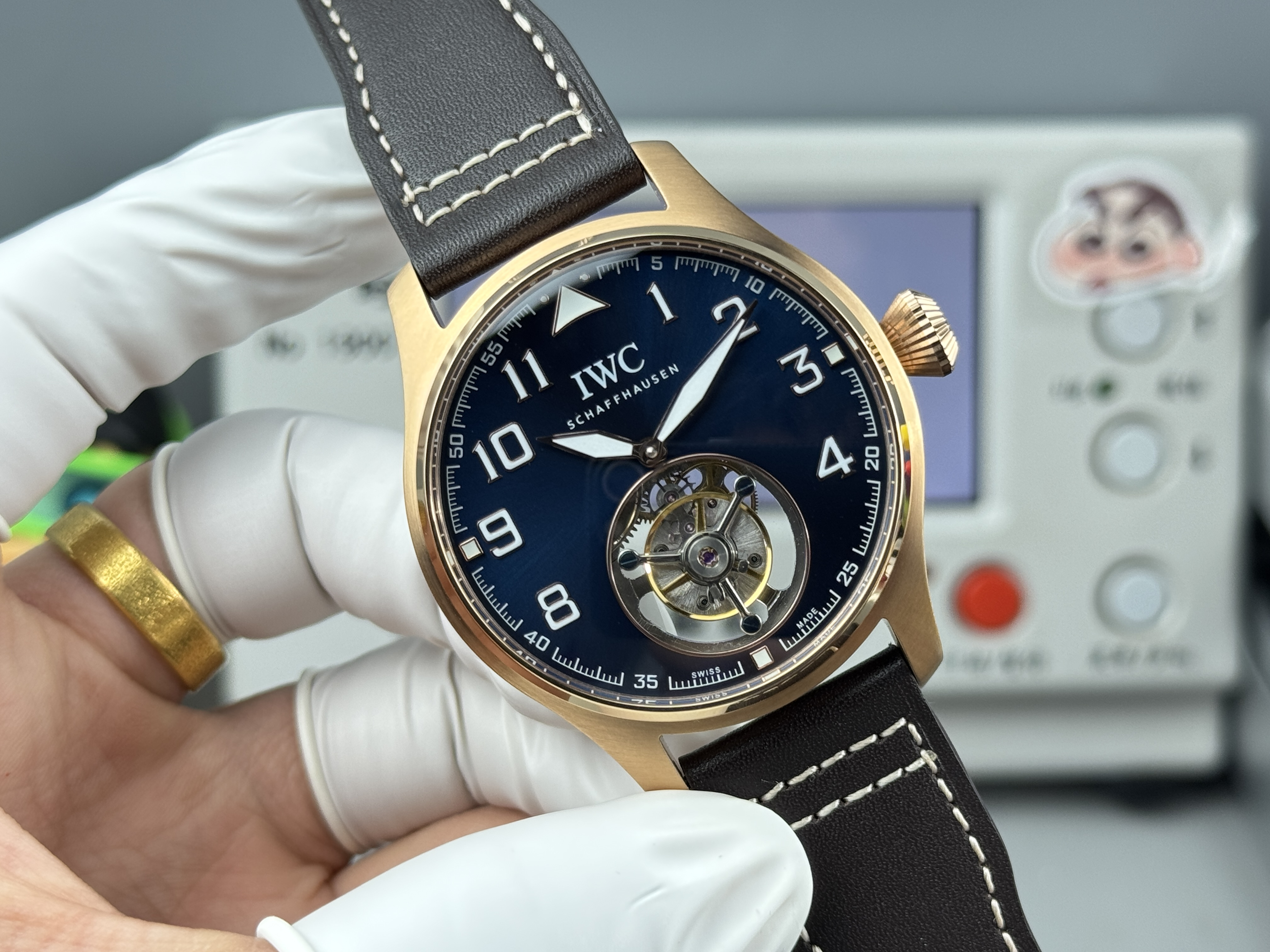 Superclone IWC Big Pilot's Watch Tourbillon Le Petit Prince 43mm Ref.IW329502 Armor Gold - Image 7