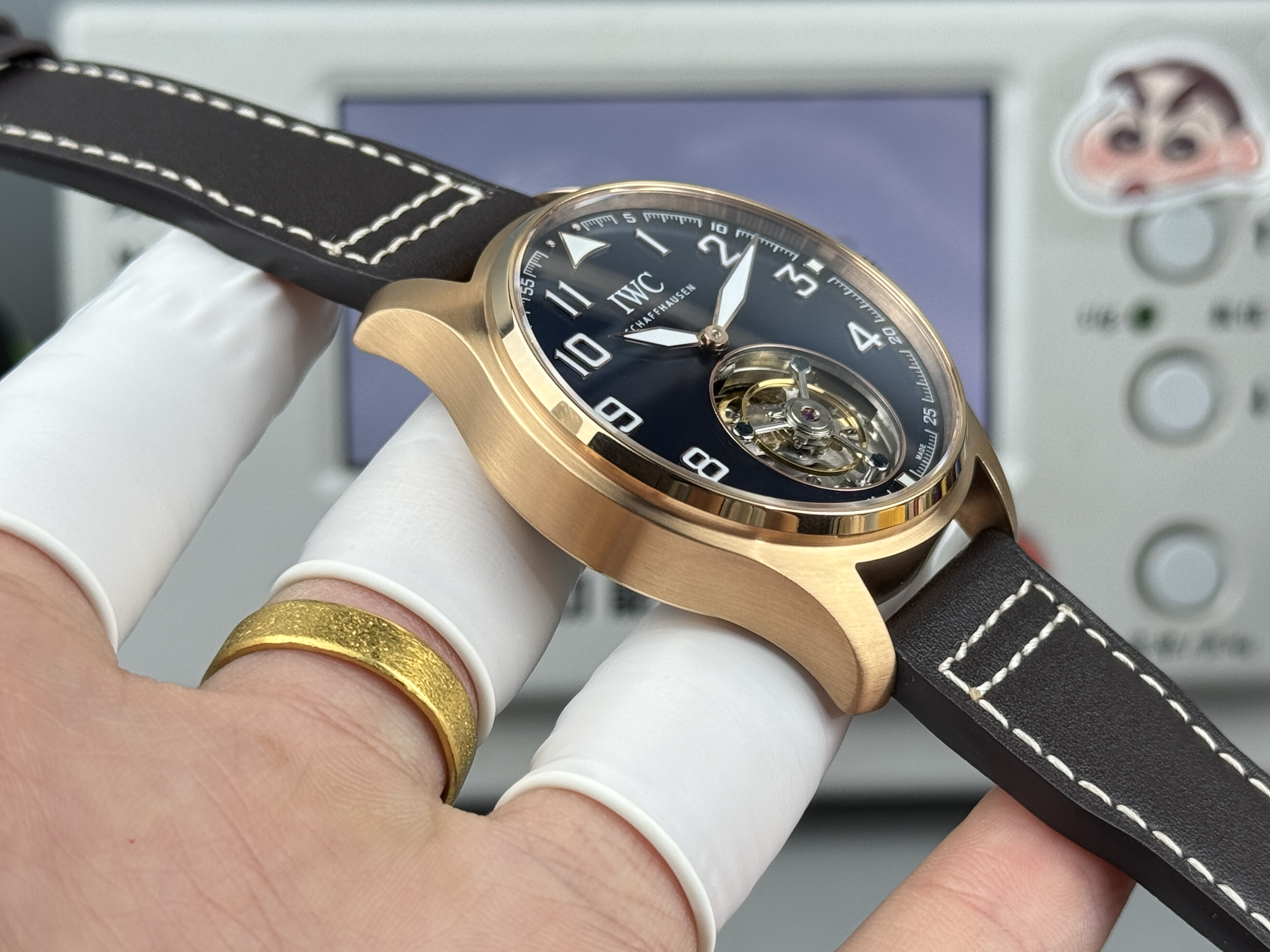 Superclone IWC Big Pilot's Watch Tourbillon Le Petit Prince 43mm Ref.IW329502 Armor Gold - Image 9