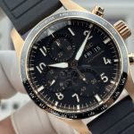 Super clone IWC Pilot's Watch Performance Chronograph 41mm - IW388309 Rose Gold Black Dial - Thumbnail Image 3
